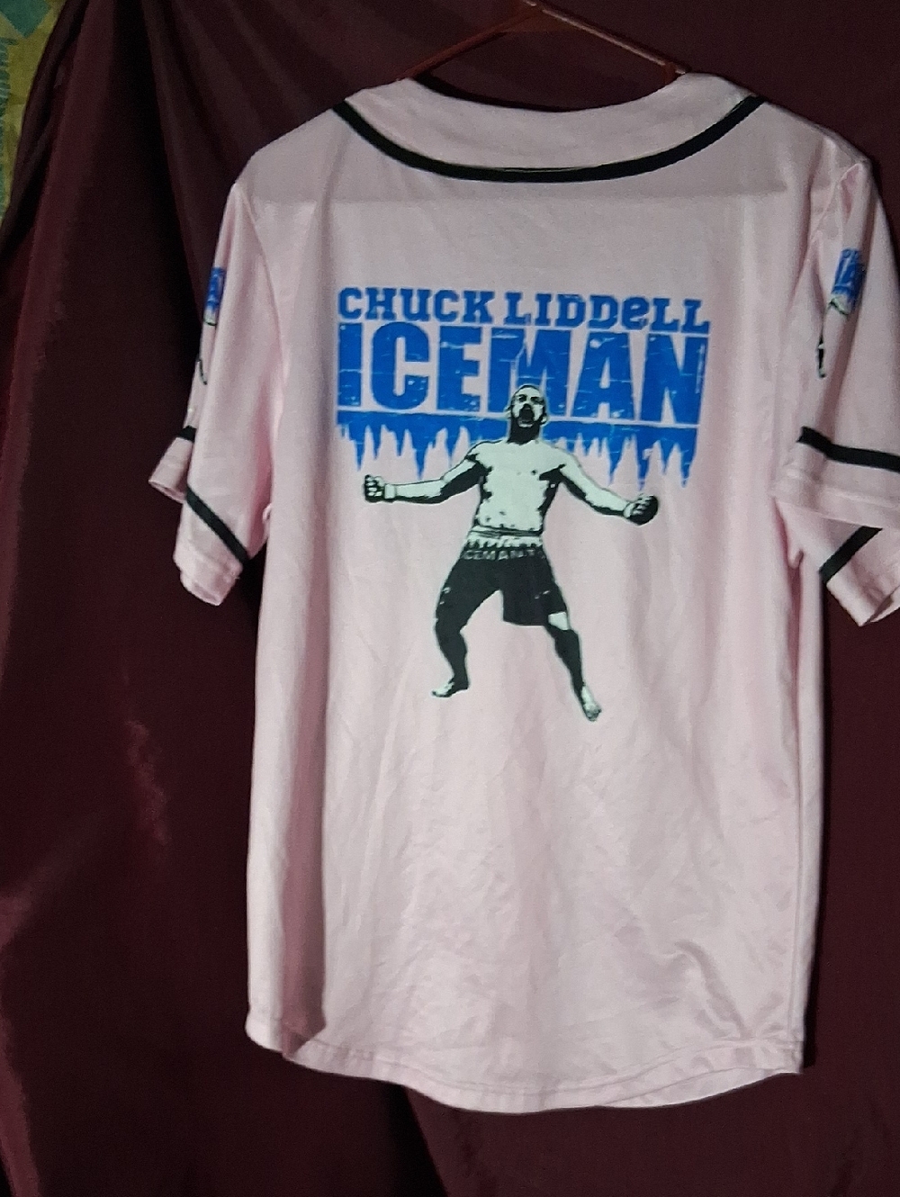 Chuck Liddell Iceman Pink Graphic Men’s Jersey Shirt